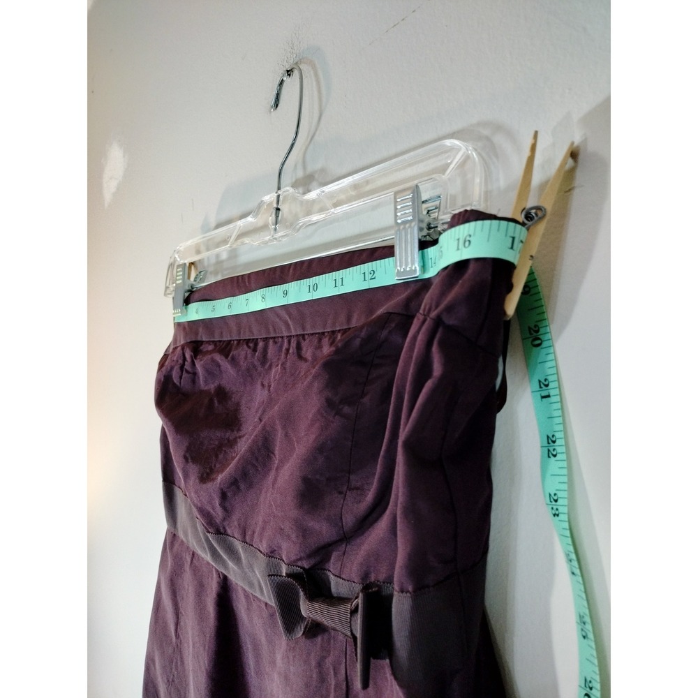 J.Crew Purple 100% Silk Strapless Bow Cocktail Dress